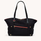Zoe-Tote-Black-Nylon-G-Red-Zip-Front-View