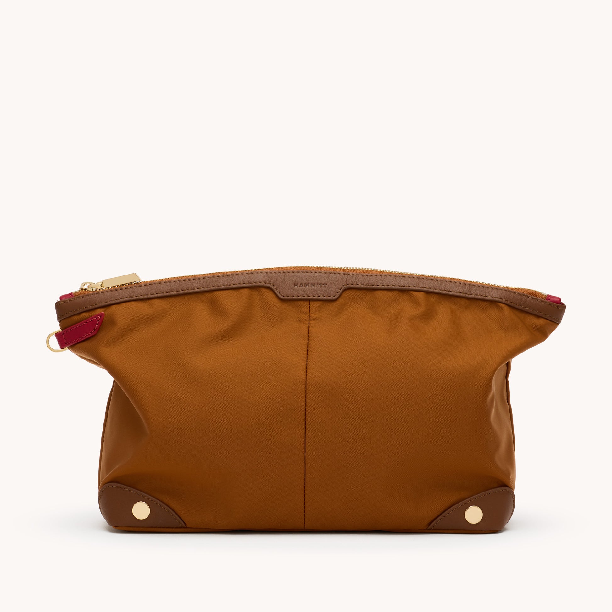 Nicky-Travel-Pouch-Lrg-Amber-Nylon-G-Front-View