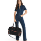 Model height is 5'9.5''