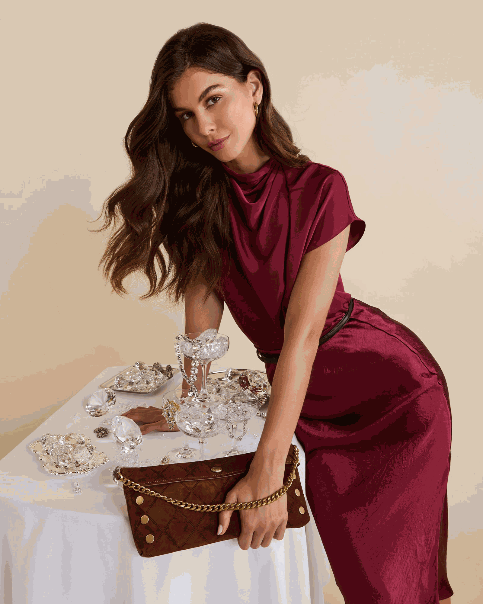 Invitation-Clutch-Choco-Diamond-S-AG-Model-View-3