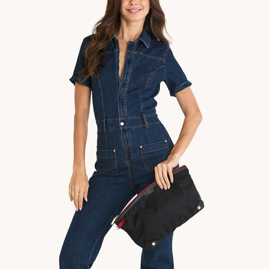 Nicky-Travel-Pouch-Lrg-Black-Nylon-G-R-Zip-Model-View