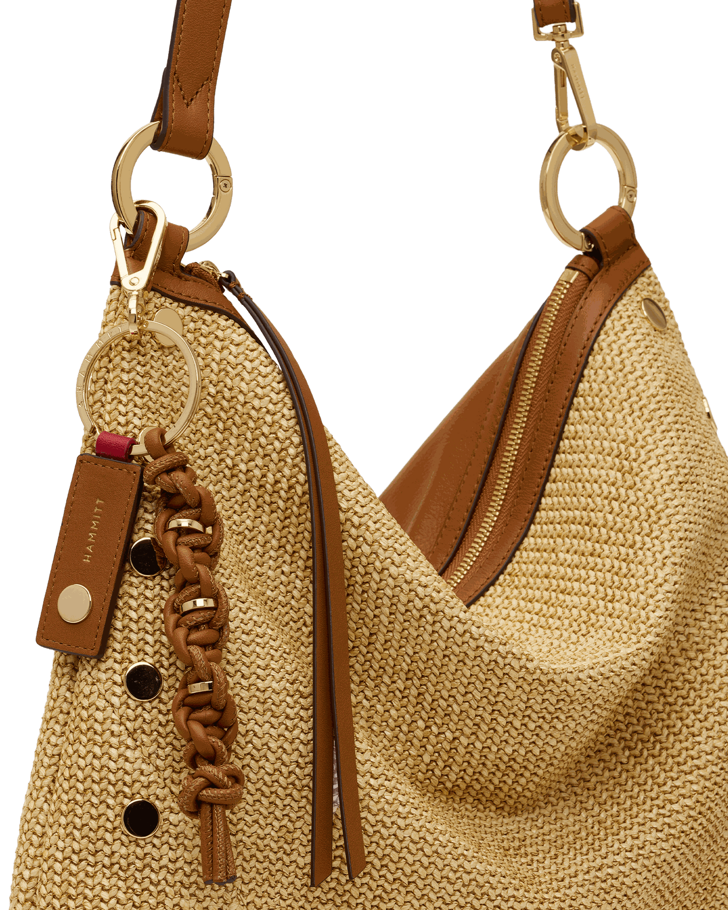 Knotted-Key-Ring-Cocoa-G-Front-View-Detail