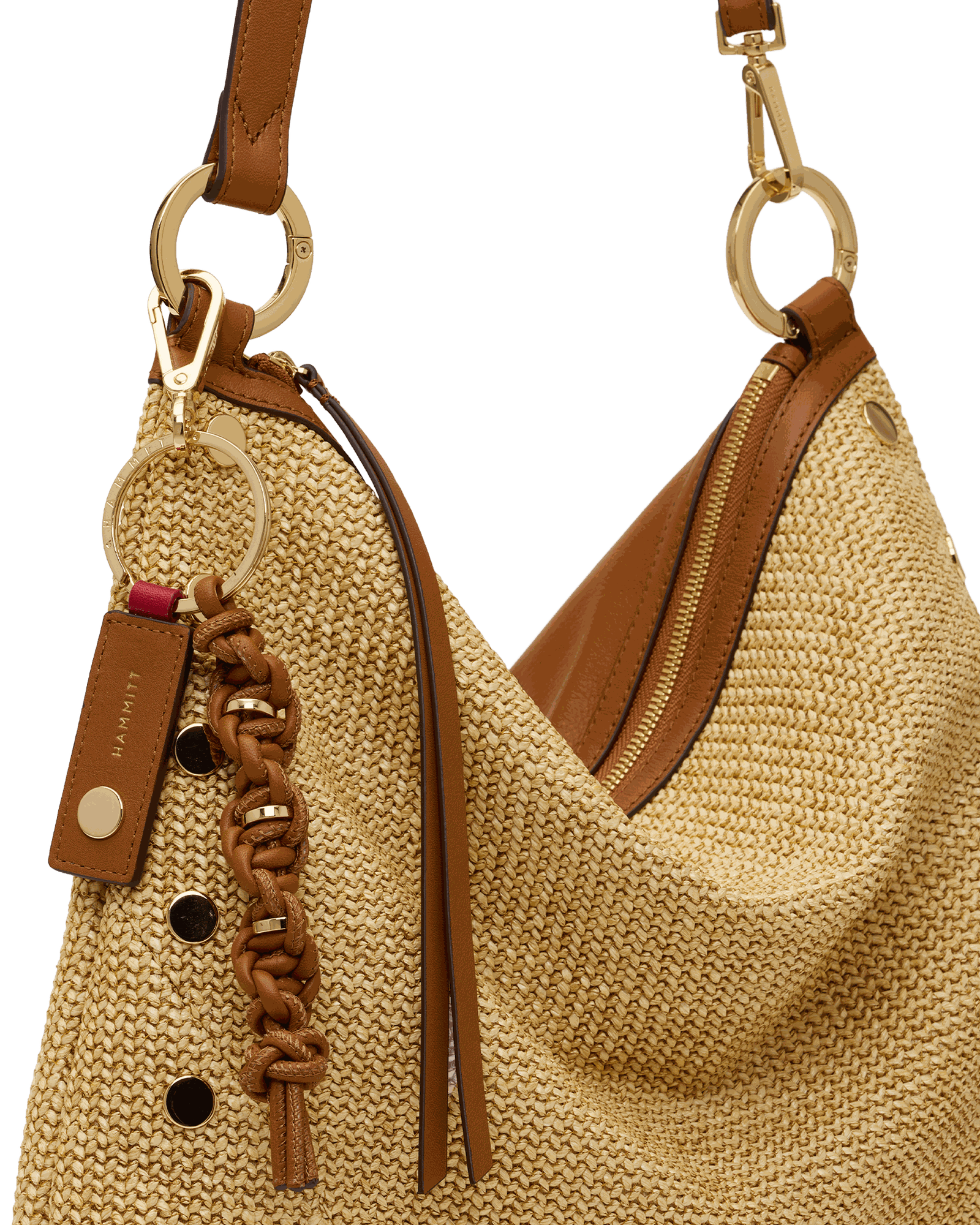 Knotted-Key-Ring-Cocoa-G-Front-View-Detail