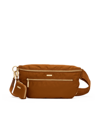 Charles-Crossbody-Lrg-Amber-Nylon-G-Front-View