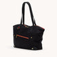 Zoe-Tote-Black-Nylon-G-Red-Zip-Front-View-2