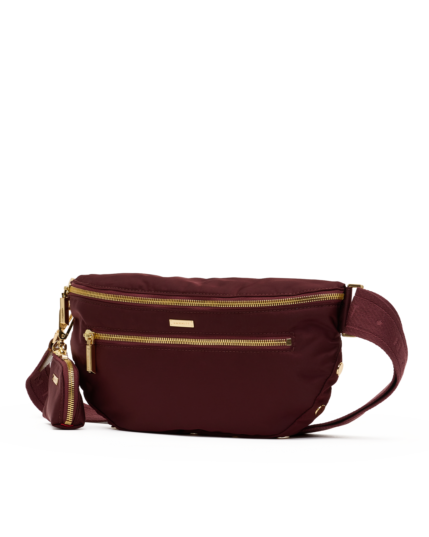 Charles-Crossbody-Lrg-Wine-Nylon-G-Front-View-2