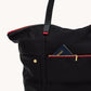 Zoe-Tote-Black-Nylon-G-Red-Zip-Back-View-Detail