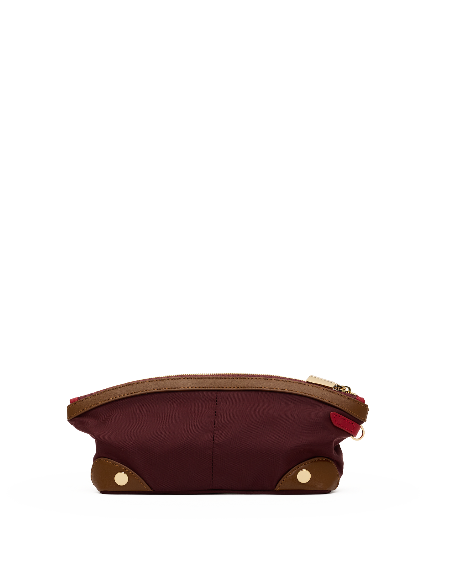 Nicky-Travel-Pouch-Short-Wine-Nylon-G-Back-View-Detail