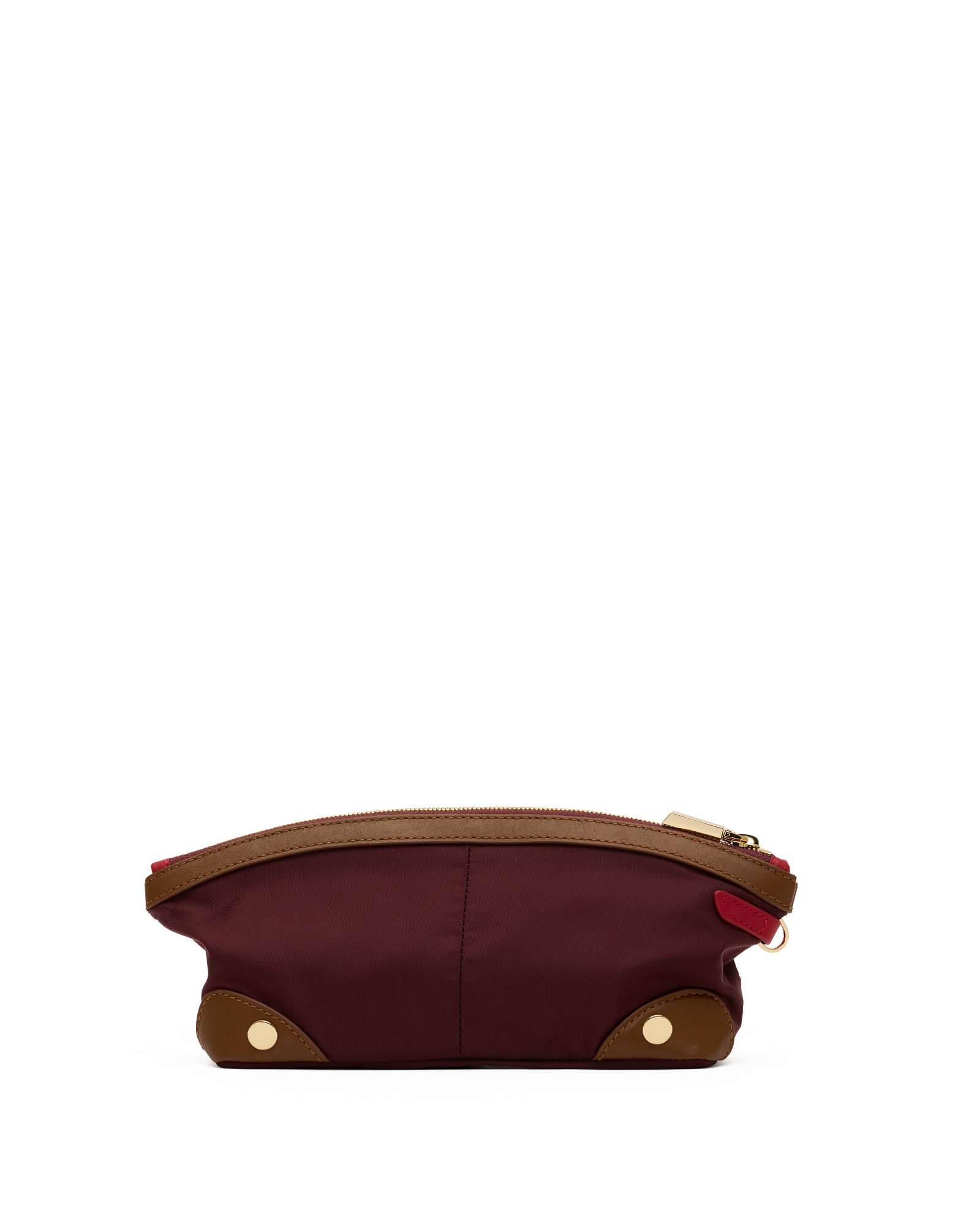 Nicky-Travel-Pouch-Short-Wine-Nylon-G-Back-View-Detail