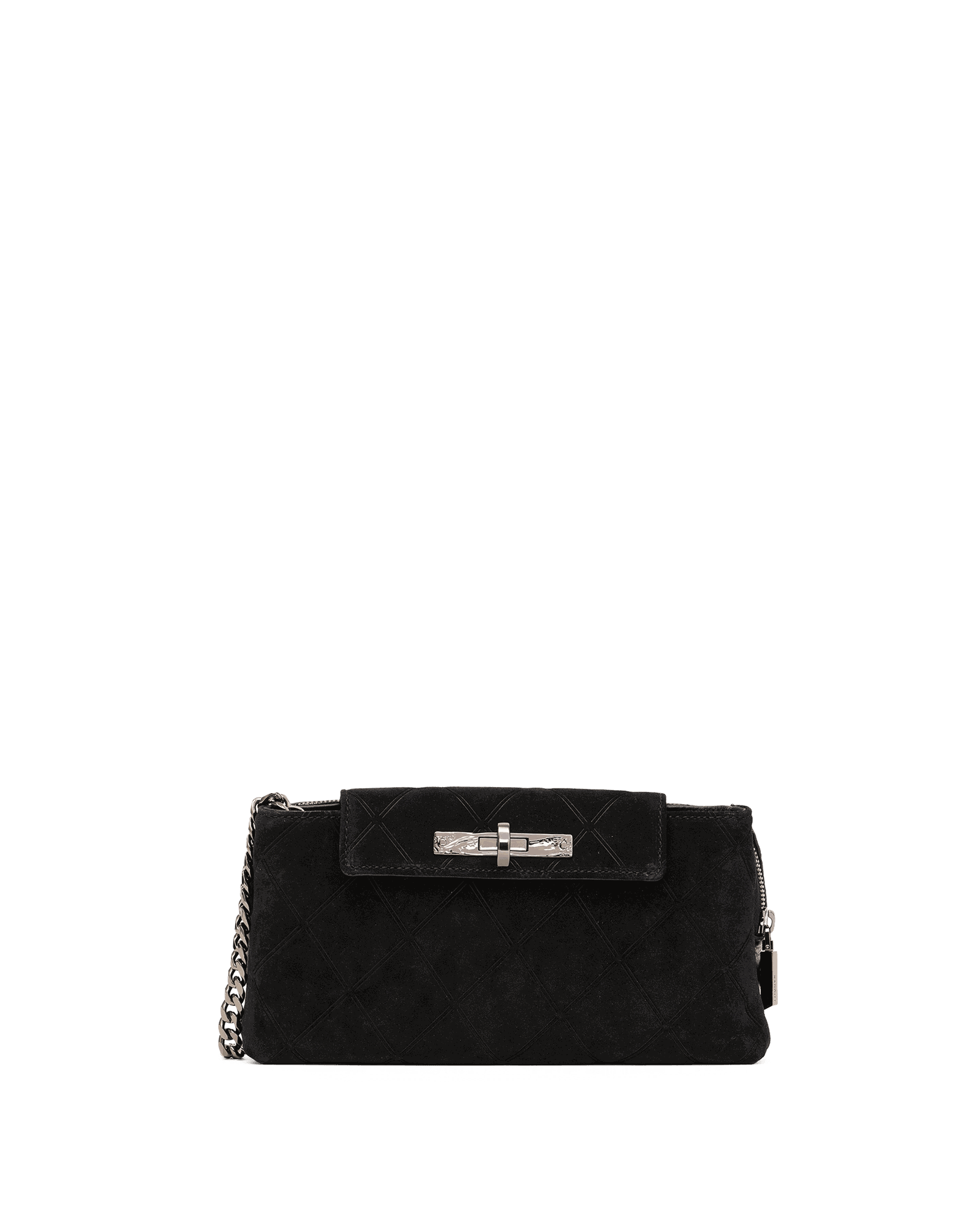 Charlotte-Sml-Noir-Diamond-Suede-GM-Front-View