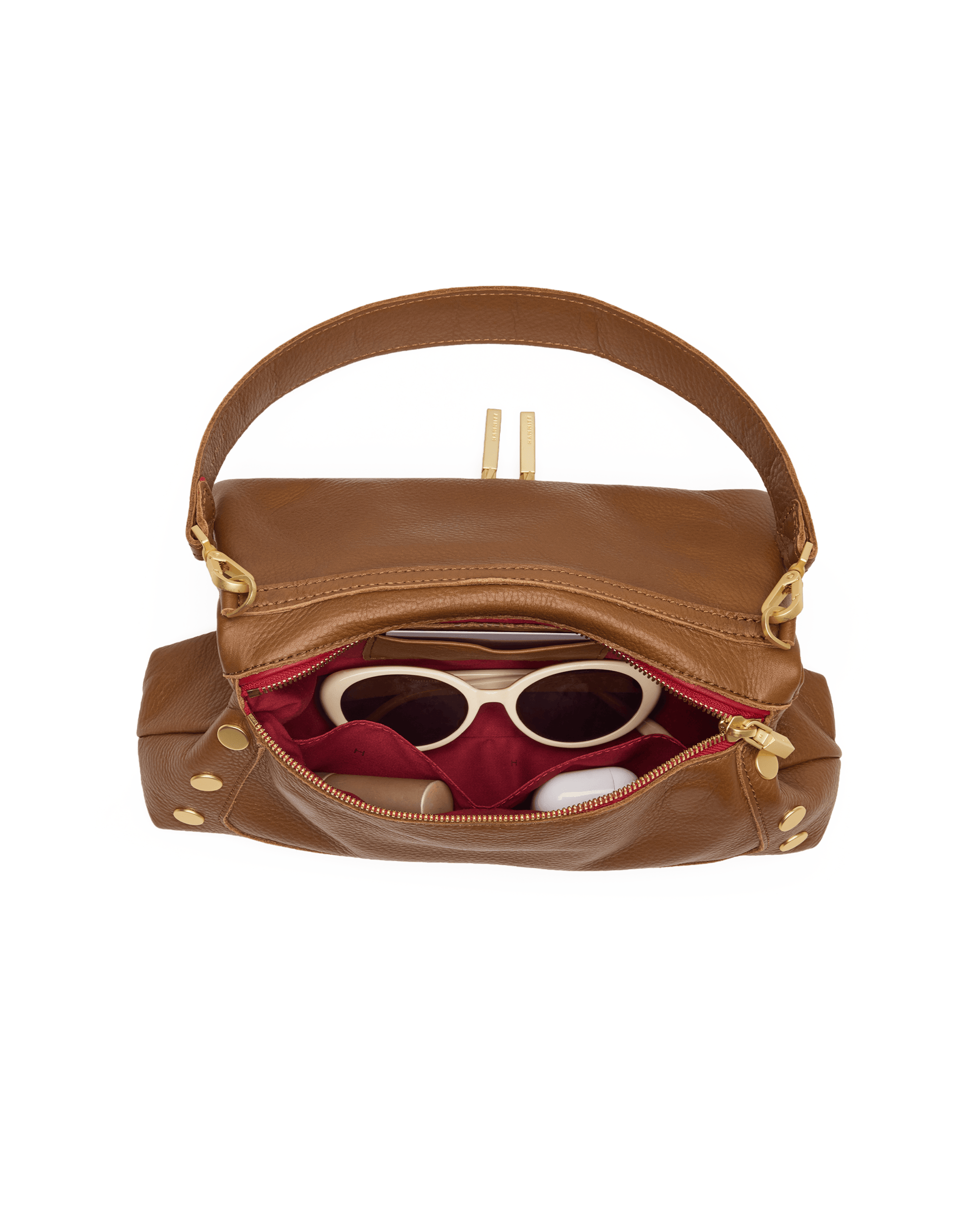 Beverly-Med-Mahogany-Pebble-BG-Red-Zip-Inside-View