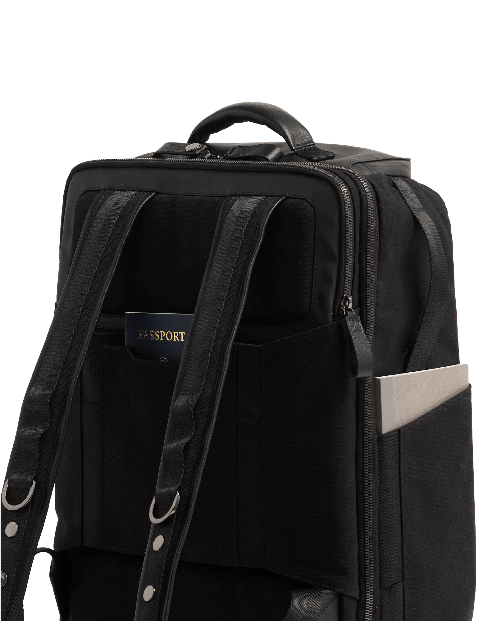 Burbank-Backpack-Black-Nylon-Back-View-Detail