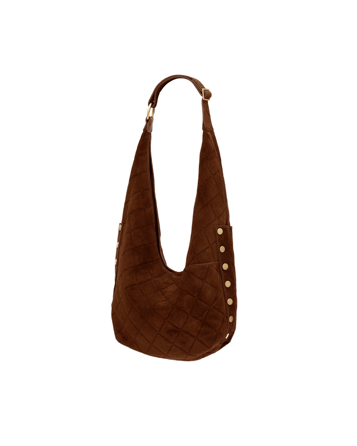 Tom Zip | Chocolate Diamond Suede/Antique Gold | Lrg