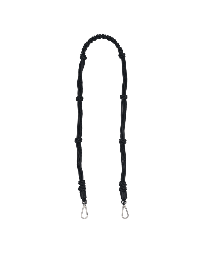 Knotted Long Strap | Noir Smooth/Gunmetal