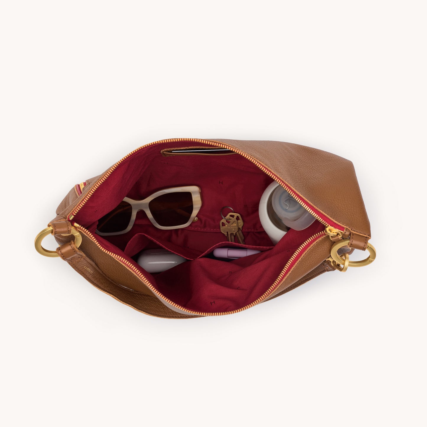 Kyle-Lrg-Mahogany-Pebble-BG-Red-Zip-Inside-View