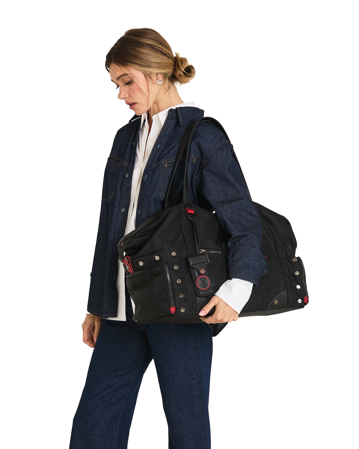 Ivy-Weekender-Black-Nylon-GM-Model-View
