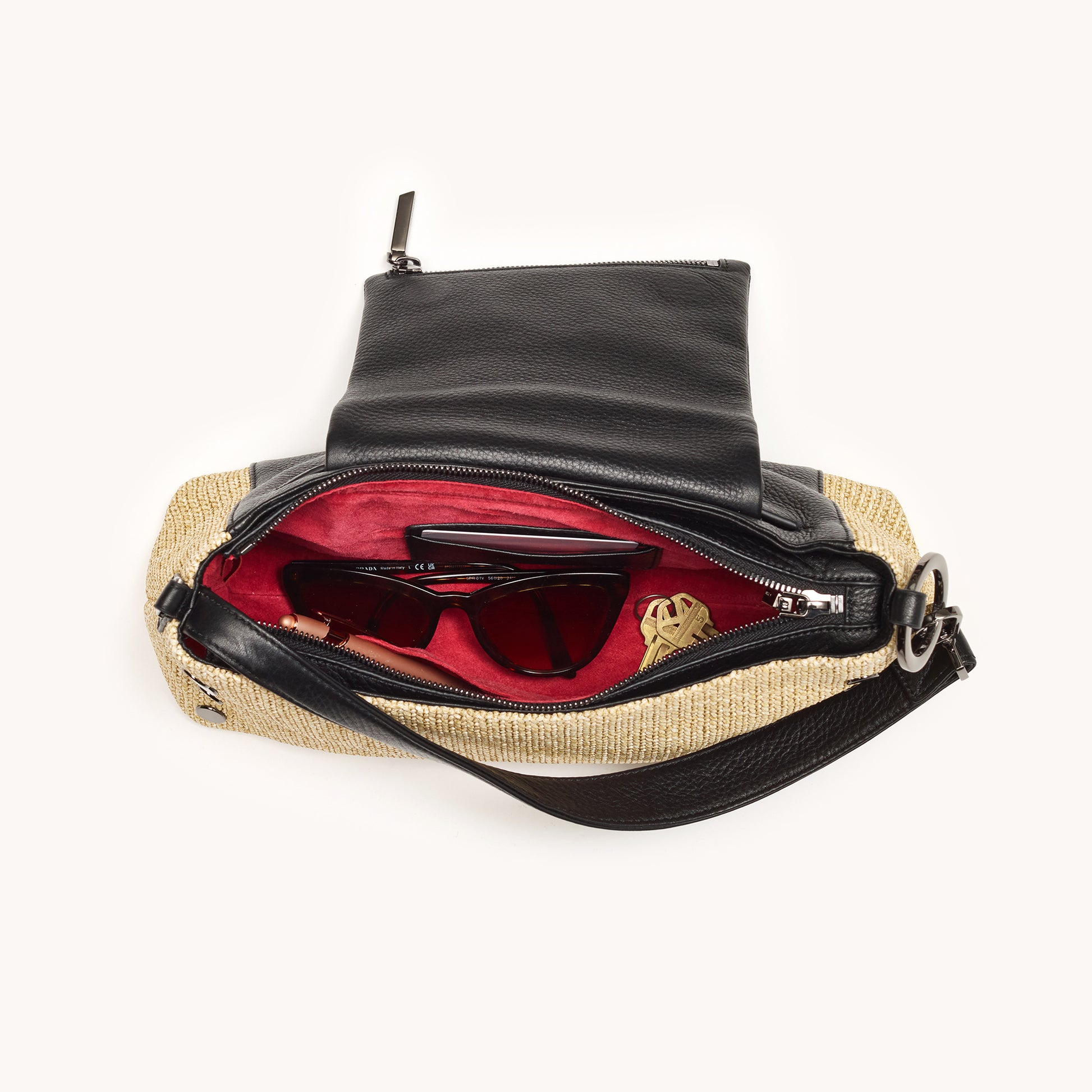 VIP-Satchel-Chaparral-Raffia-GM-Inside-View