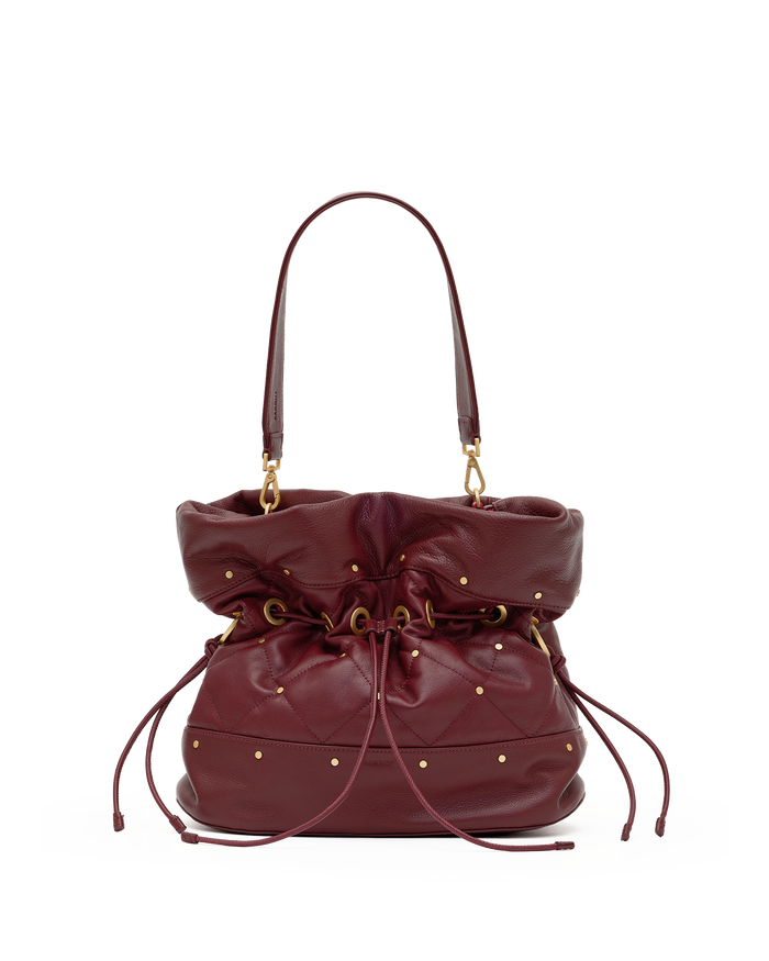 Gianna | Quilted Cherrywood/Brushed Gold | Lrg