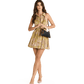 Model height is 5'9.5''