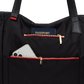 Ivy-Weekender-Black-Nylon-G-Red-Zip-Back-View-Detail