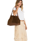 Meryl Carryall | Cinnamon Suede/Antique Gold