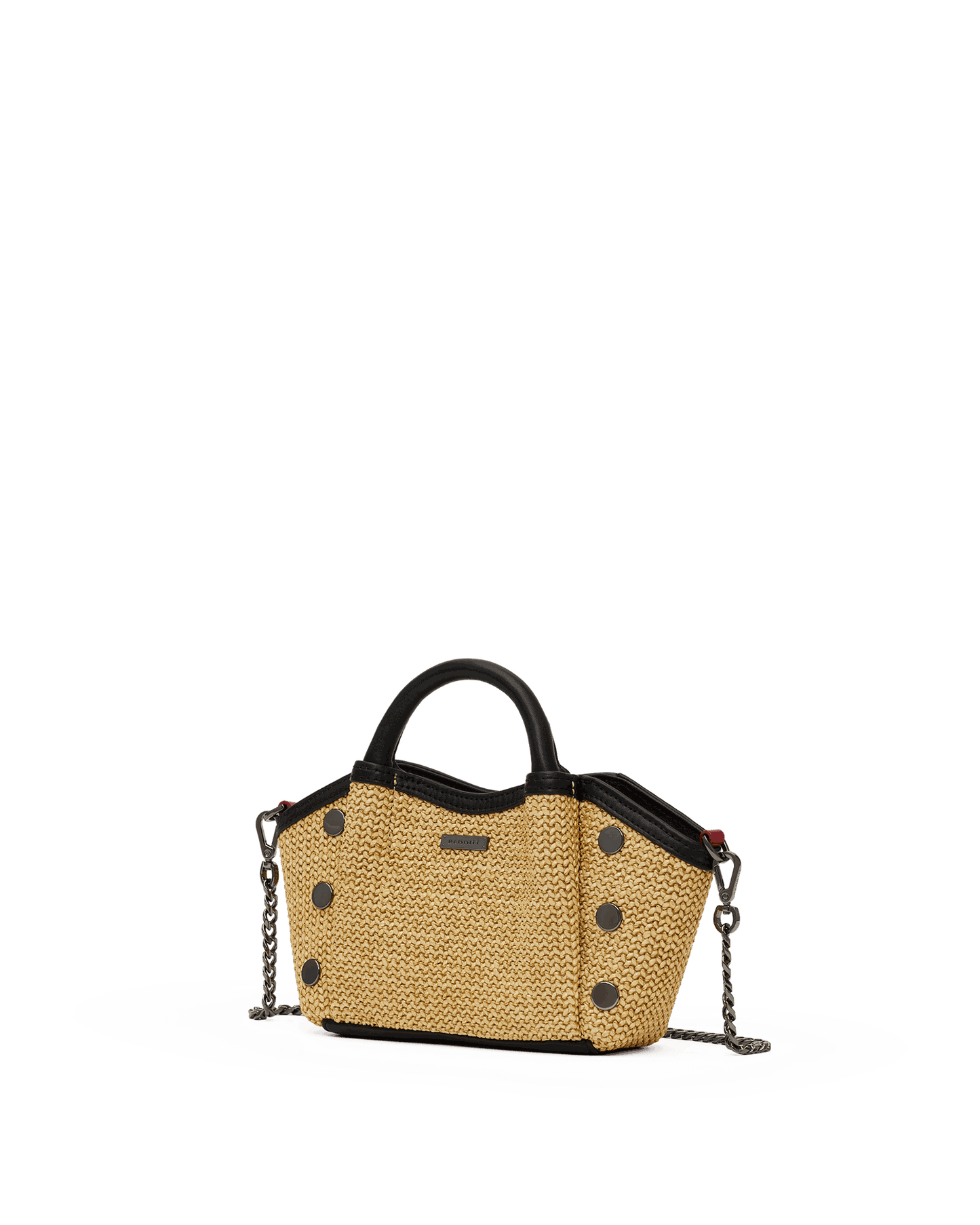 Paul-Mini-Noir-Smooth-Raffia-GM-Front-View-2