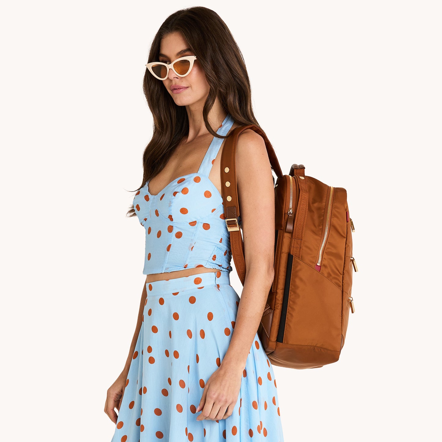 Eden-Backpack-Amber-Nylon-G-Model-View