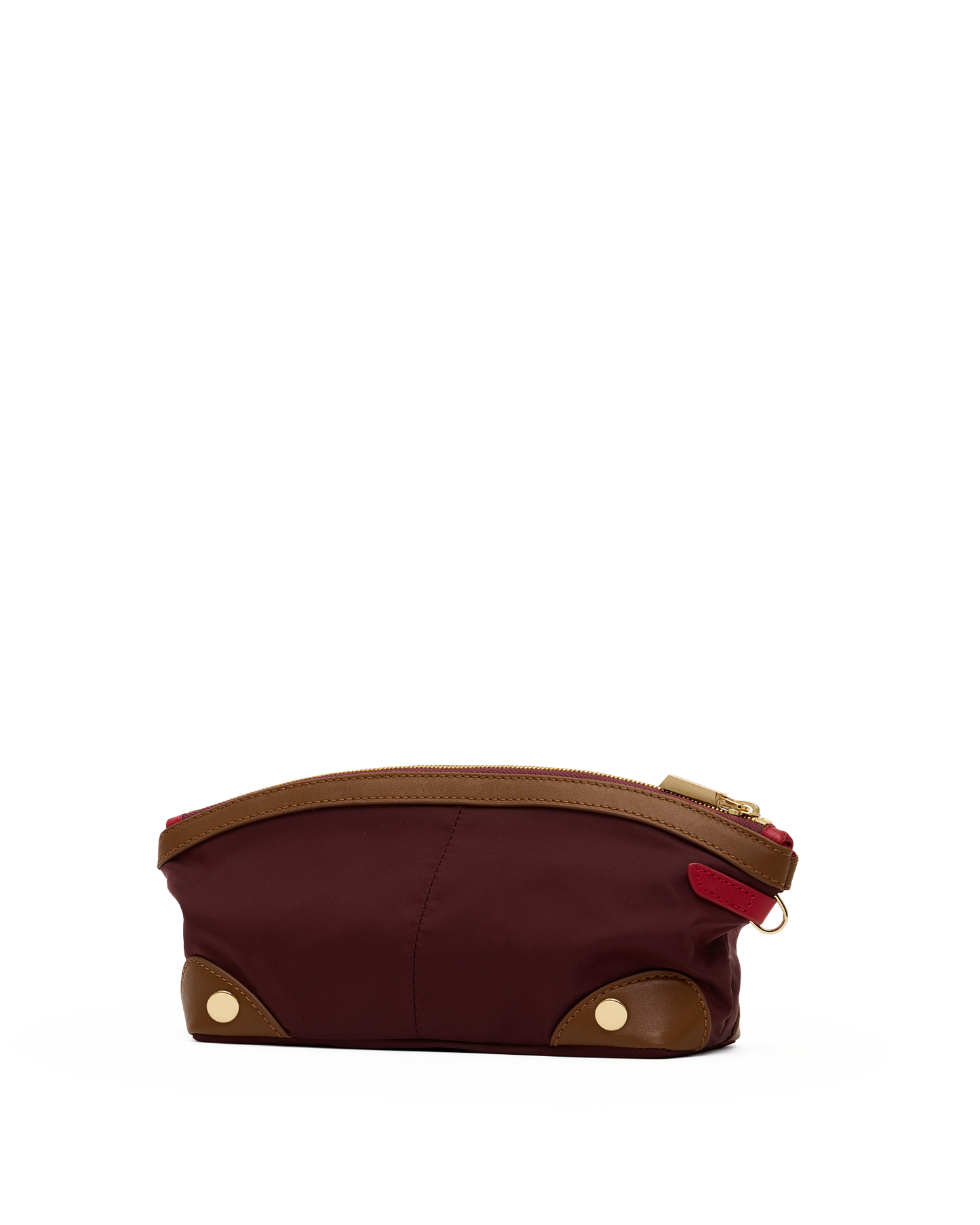 Nicky-Travel-Pouch-Short-Wine-Nylon-G-Back-View