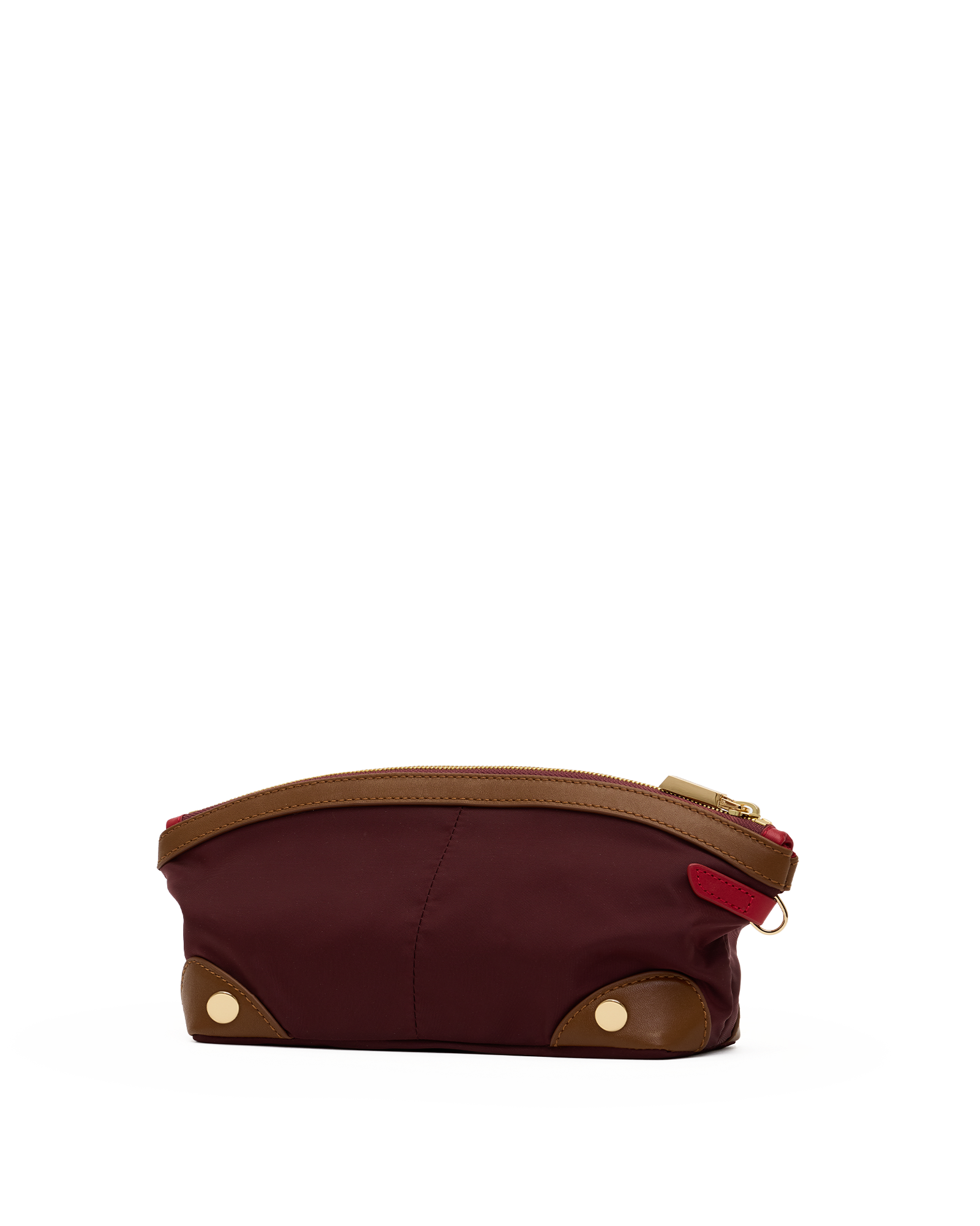 Nicky-Travel-Pouch-Short-Wine-Nylon-G-Back-View