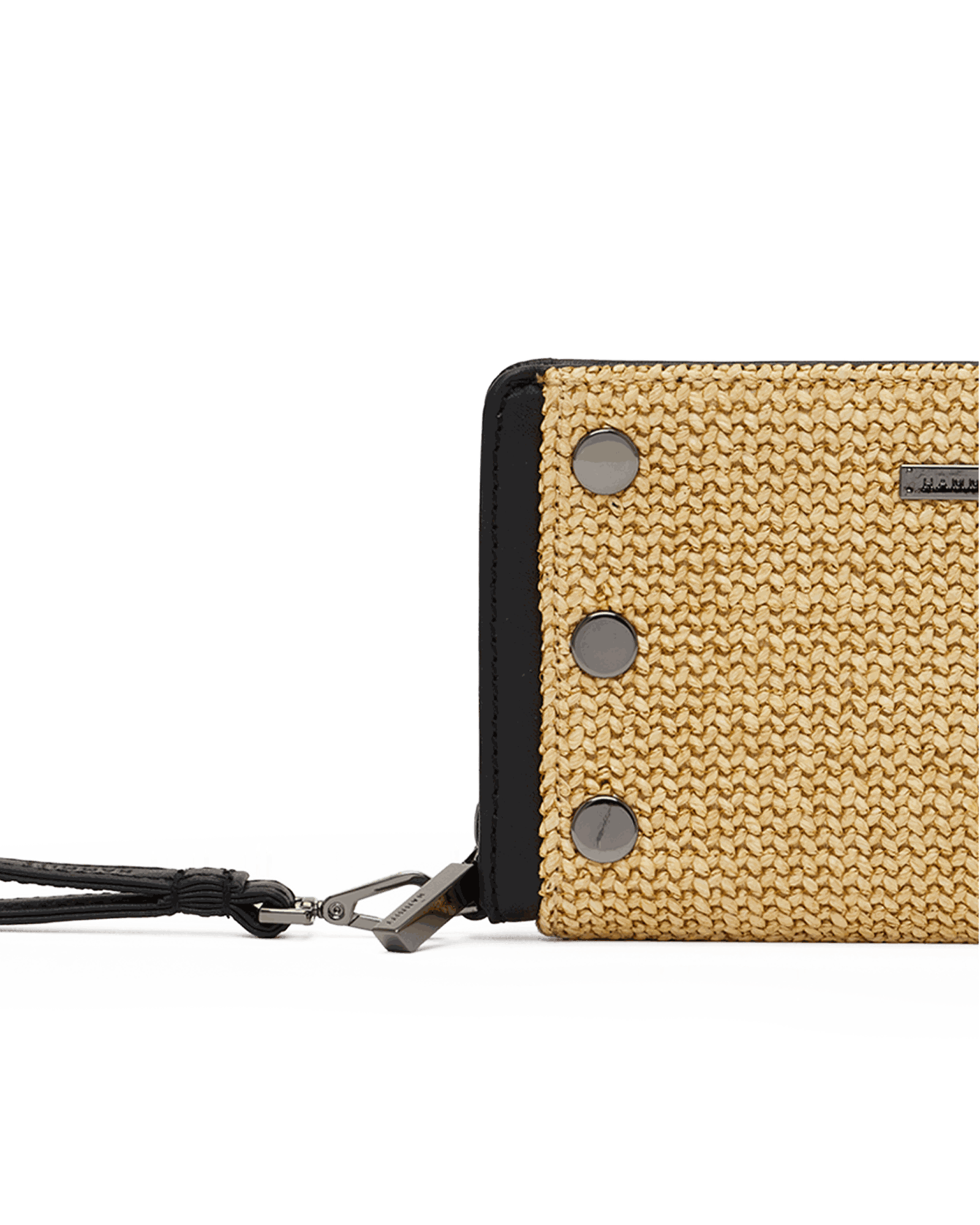 Bryant-Wallet-Noir-Smooth-Raffia-GM-Front-View-Detail
