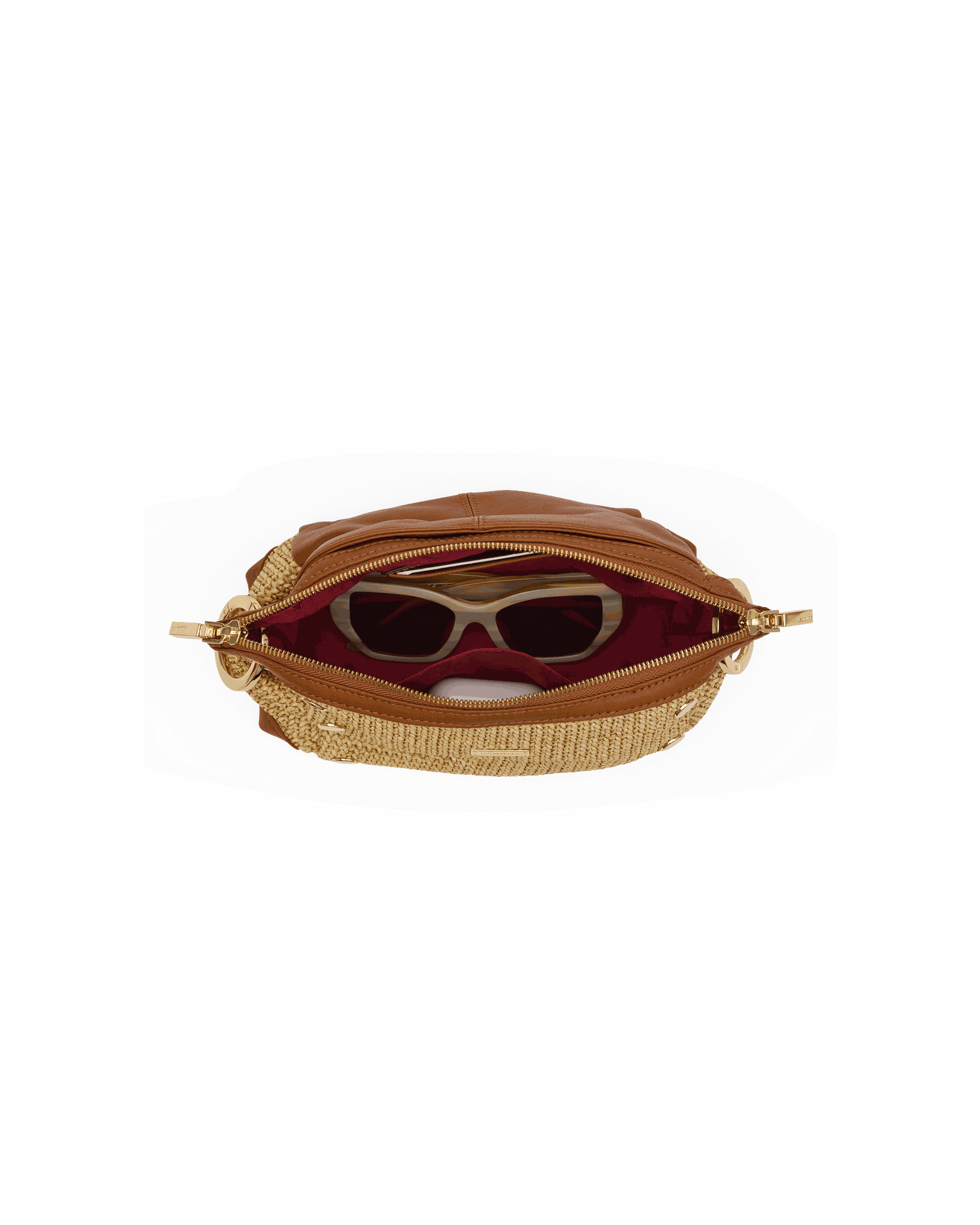 Daniel-Crossbody-Clutch-Sml-Cocoa-Raffia-G-Inside-View