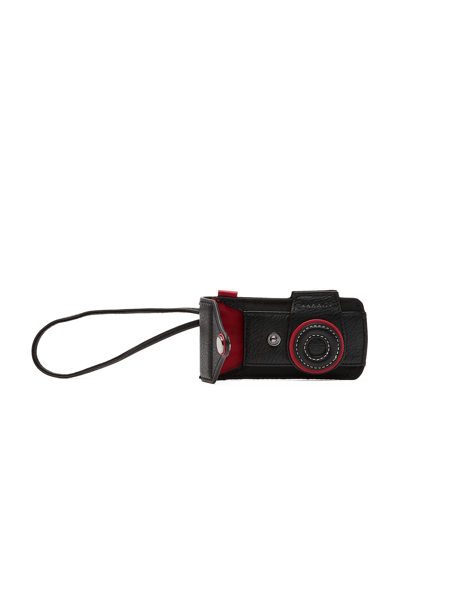 Camera-Luggage-Tag-Black-Nylon-GM-Front-View-Detail