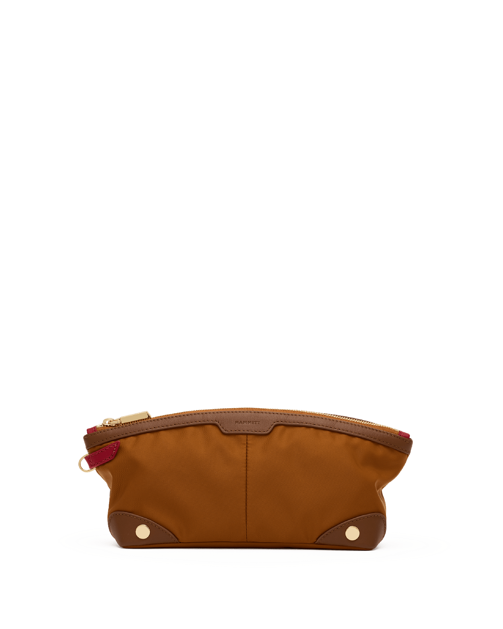 Nicky-Travel-Pouch-Short-Amber-Nylon-G-Front-View