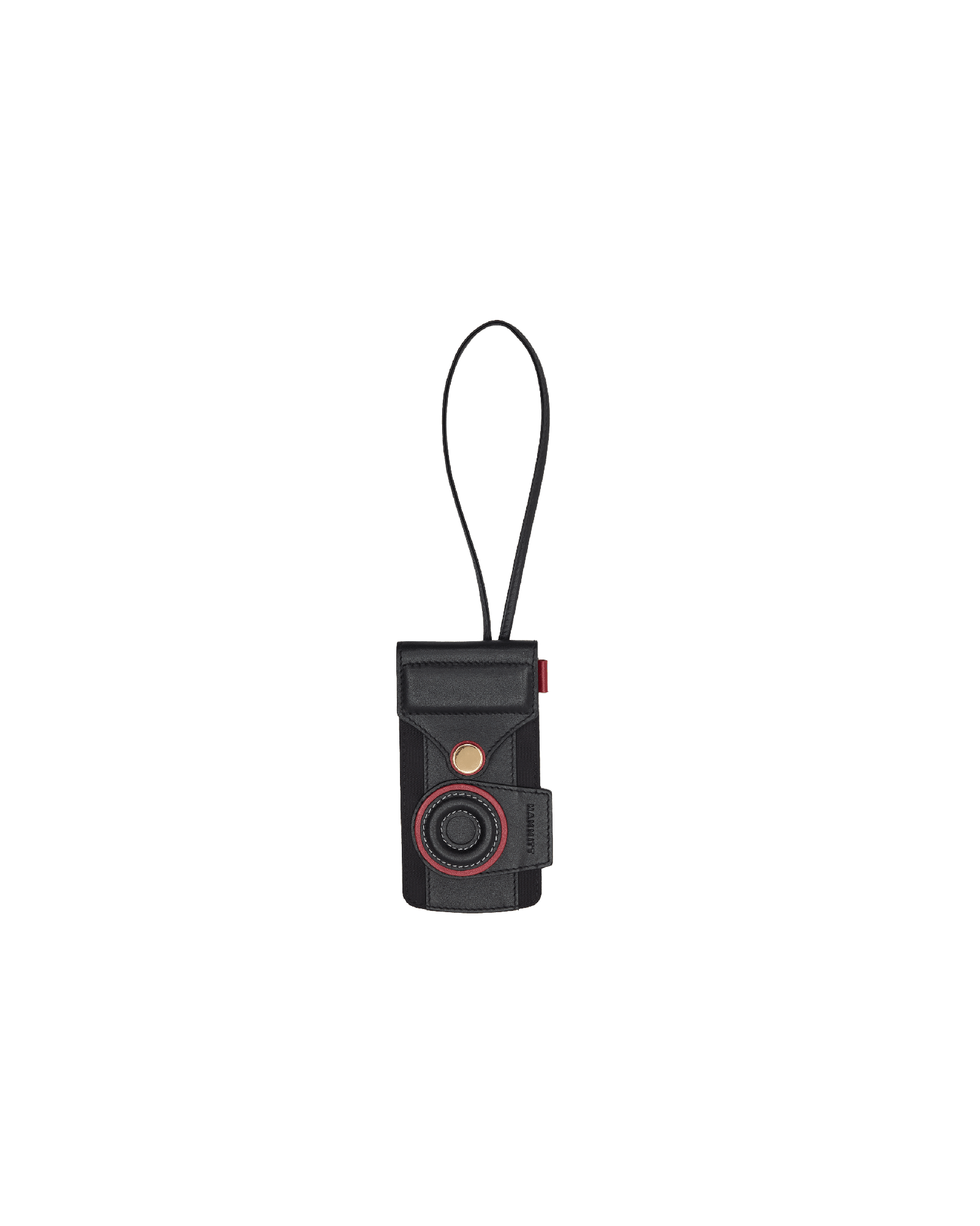 Camera-Luggage-Tag-Black-Nylon-G-Front-View