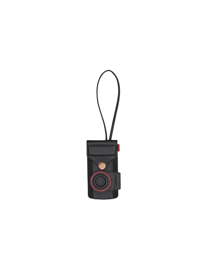 Camera Luggage Tag | Black Nylon/Gold
