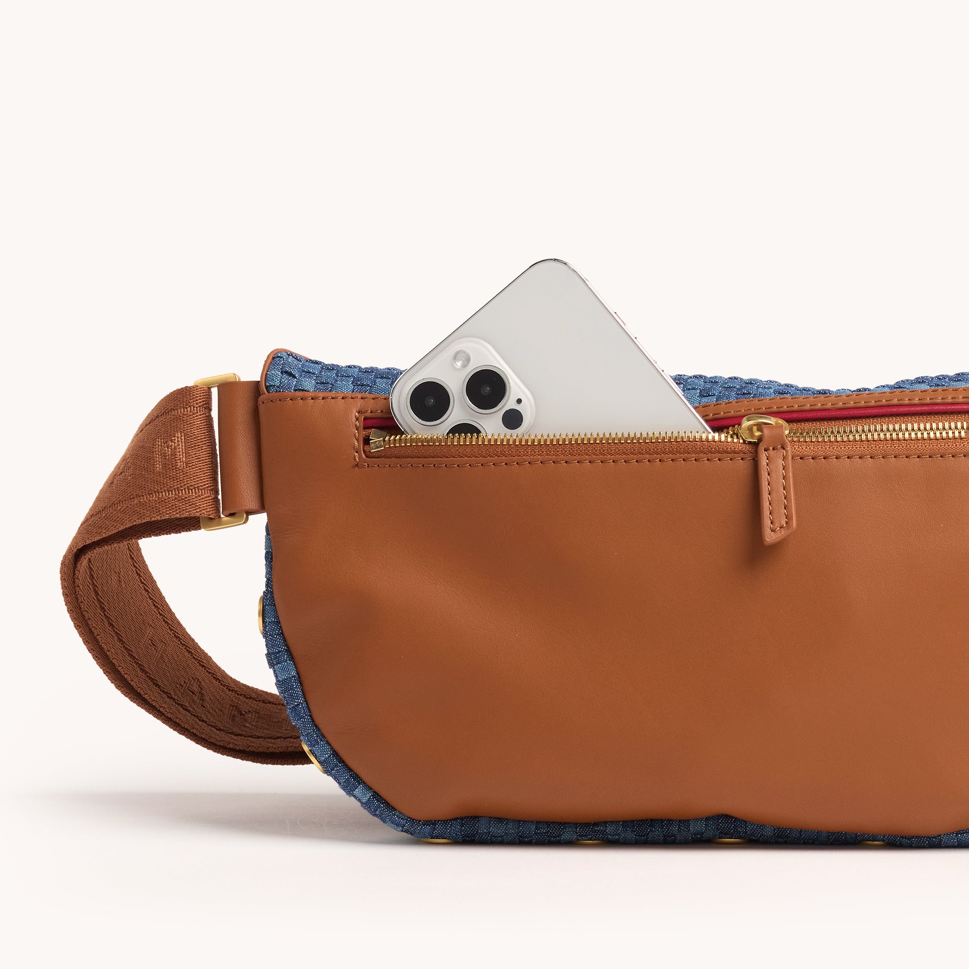 Charles-Crossbody-Lrg-Mosaic-Denim-BG-Front-View-Detail