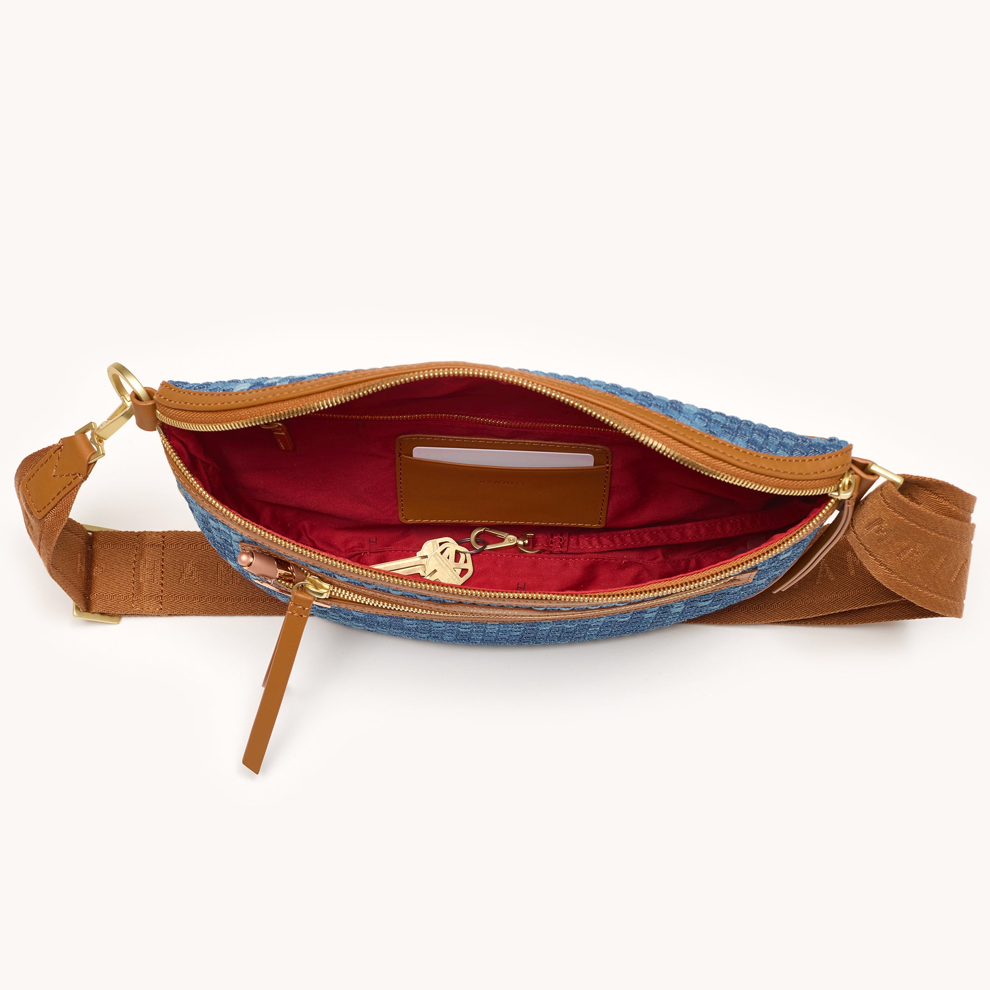 Charles-Crossbody-Lrg-Mosaic-Denim-BG-Inside-View