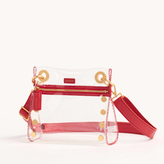 Tony-Sml-Clear-Poppy-Red-BG-Front-View