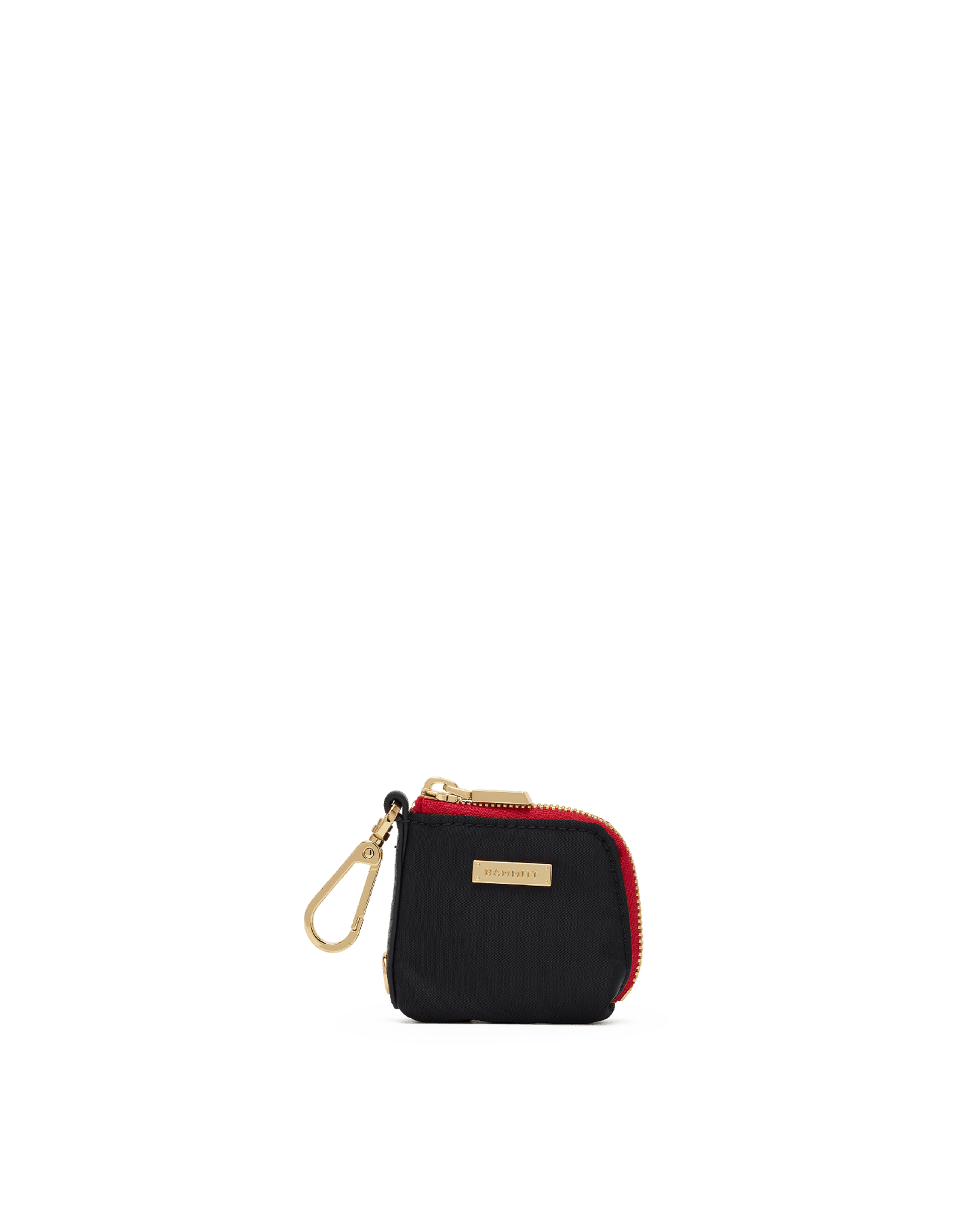 Syd-Pouch-Black-Nylon-G-Red-Zip-Front-View