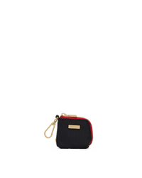Syd-Pouch-Black-Nylon-G-Red-Zip-Front-View