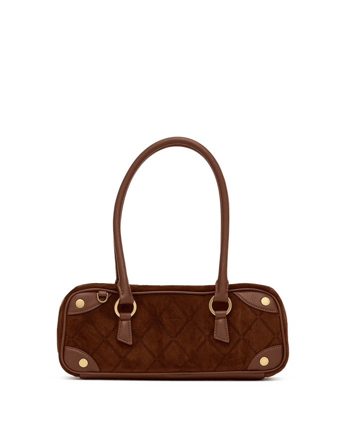 Meredith | Chocolate Diamond Suede/Antique Gold | Sml