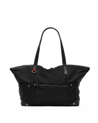 Zoe Tote | Black Nylon/Gunmetal