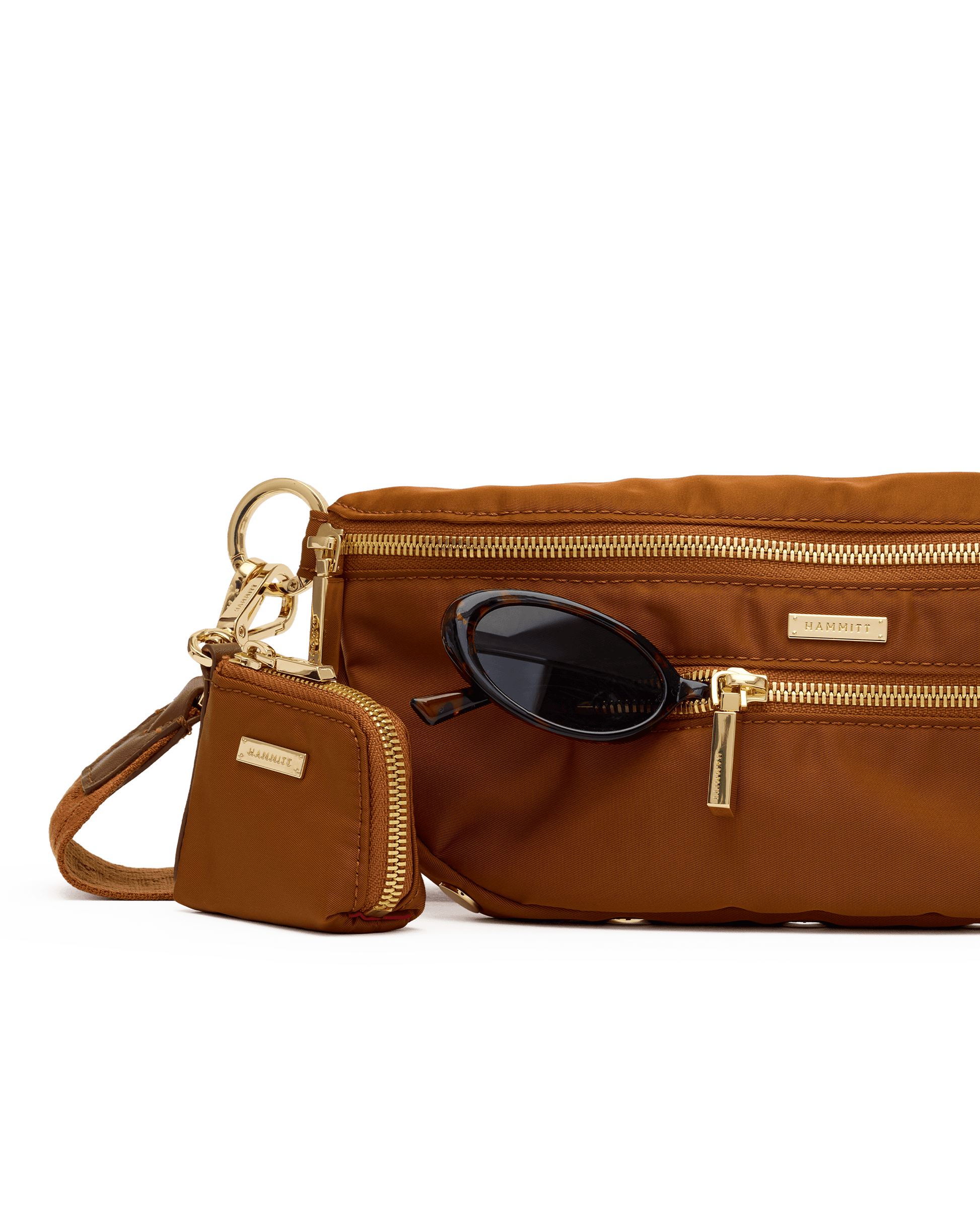 Charles-Crossbody-Med-Amber-Nylon-Cargo-G-Front-View-Detail