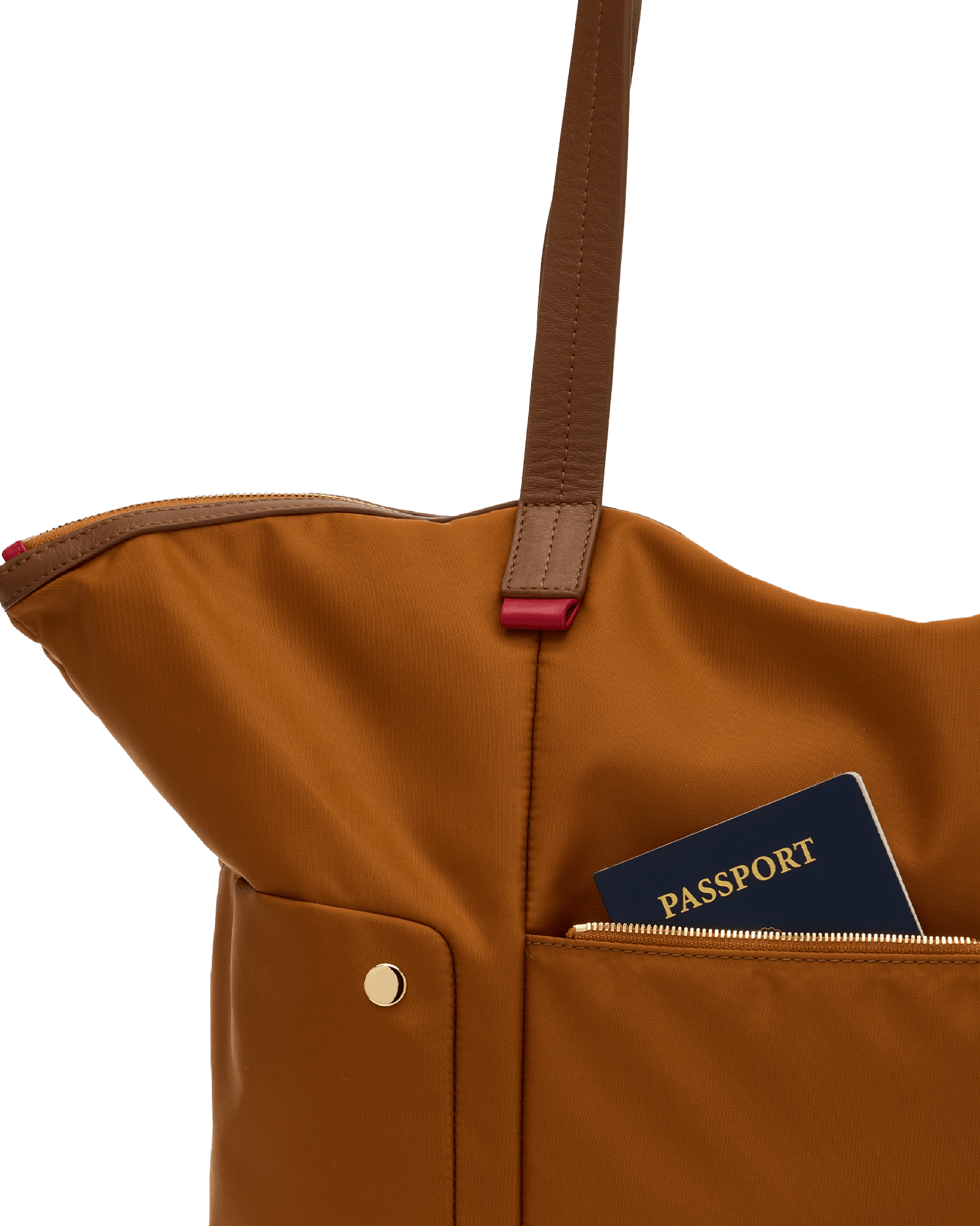 Zoe-Tote-Amber-Nylon-G-Back-View-Detail