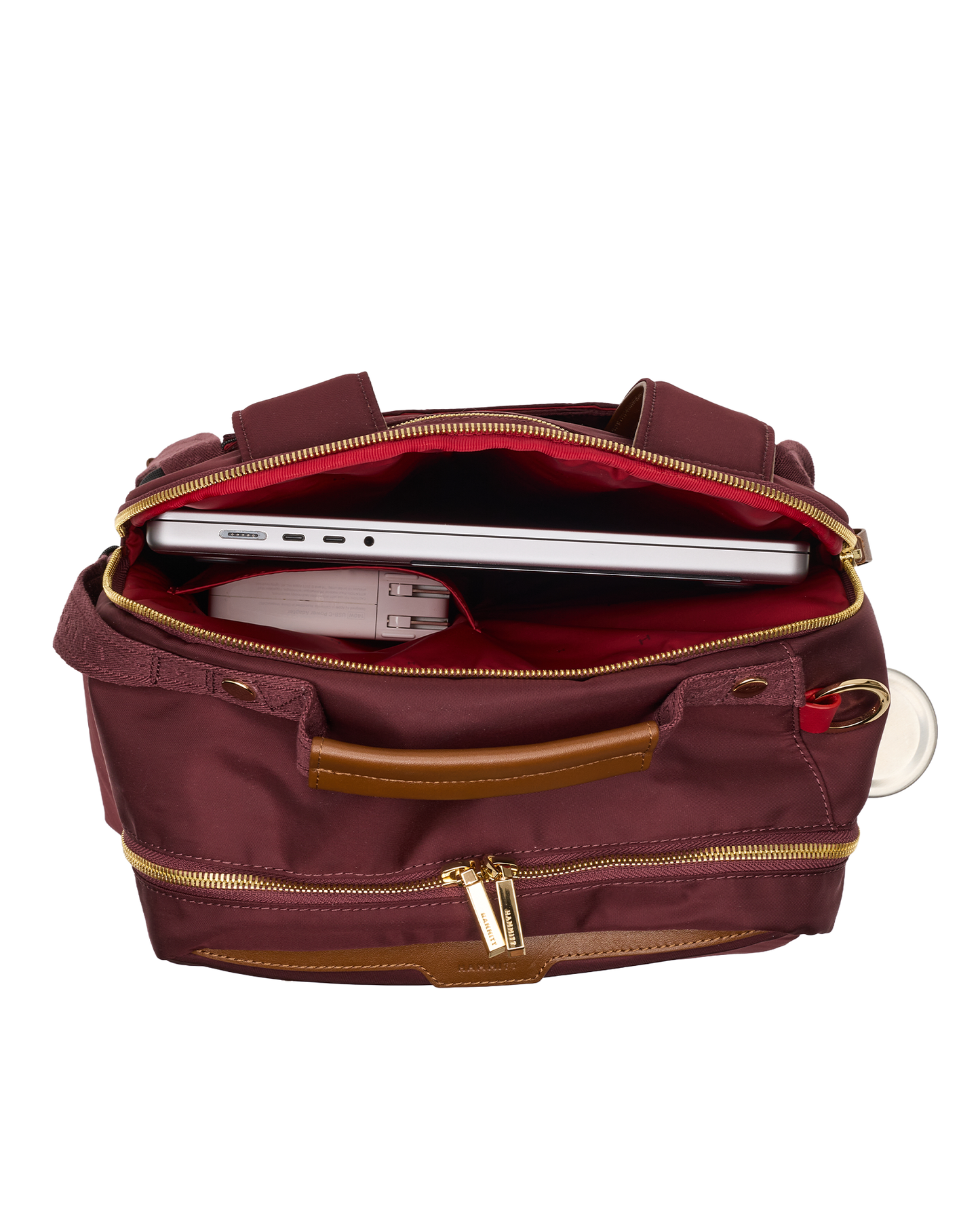 Eden-Backpack-Wine-Nylon-G-Detail-View