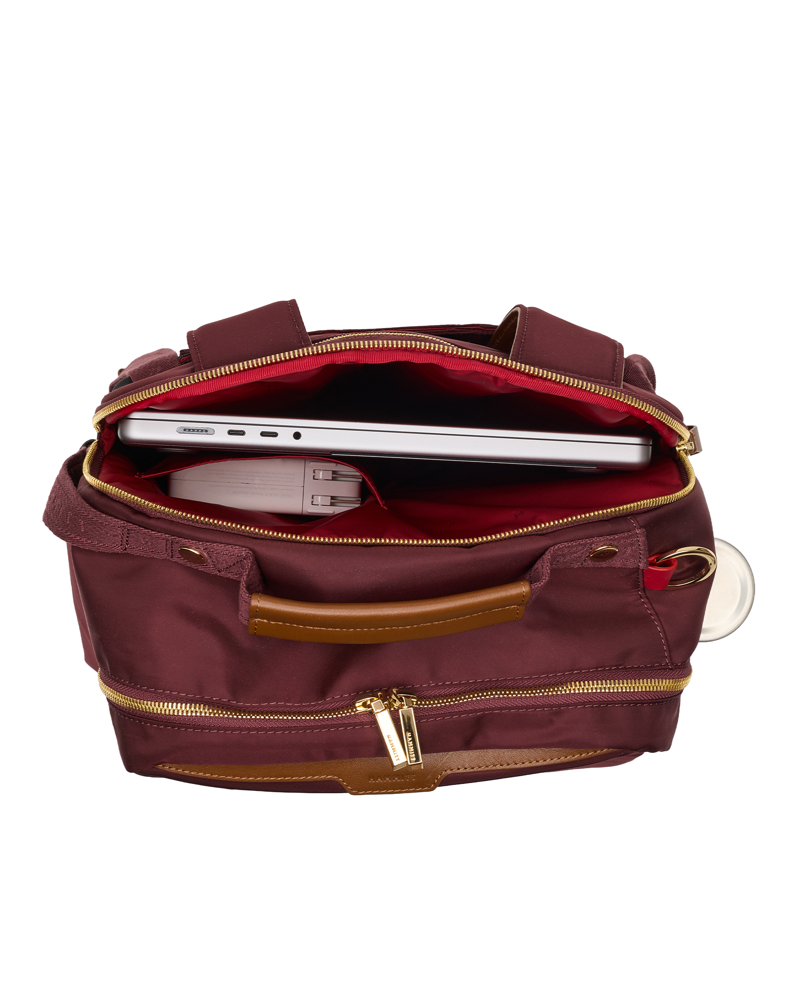 Eden-Backpack-Wine-Nylon-G-Detail-View