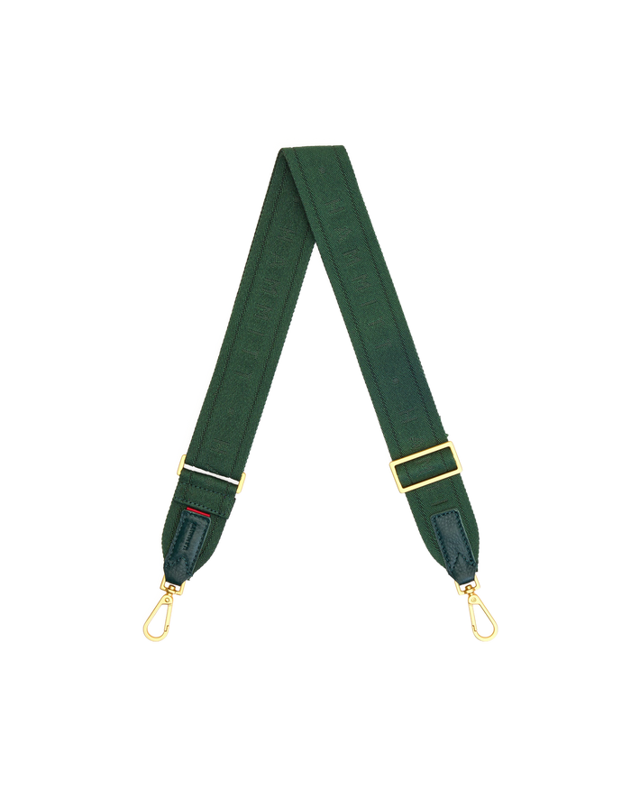 Webbing Crossbody Strap | Grove Green/Brushed Gold