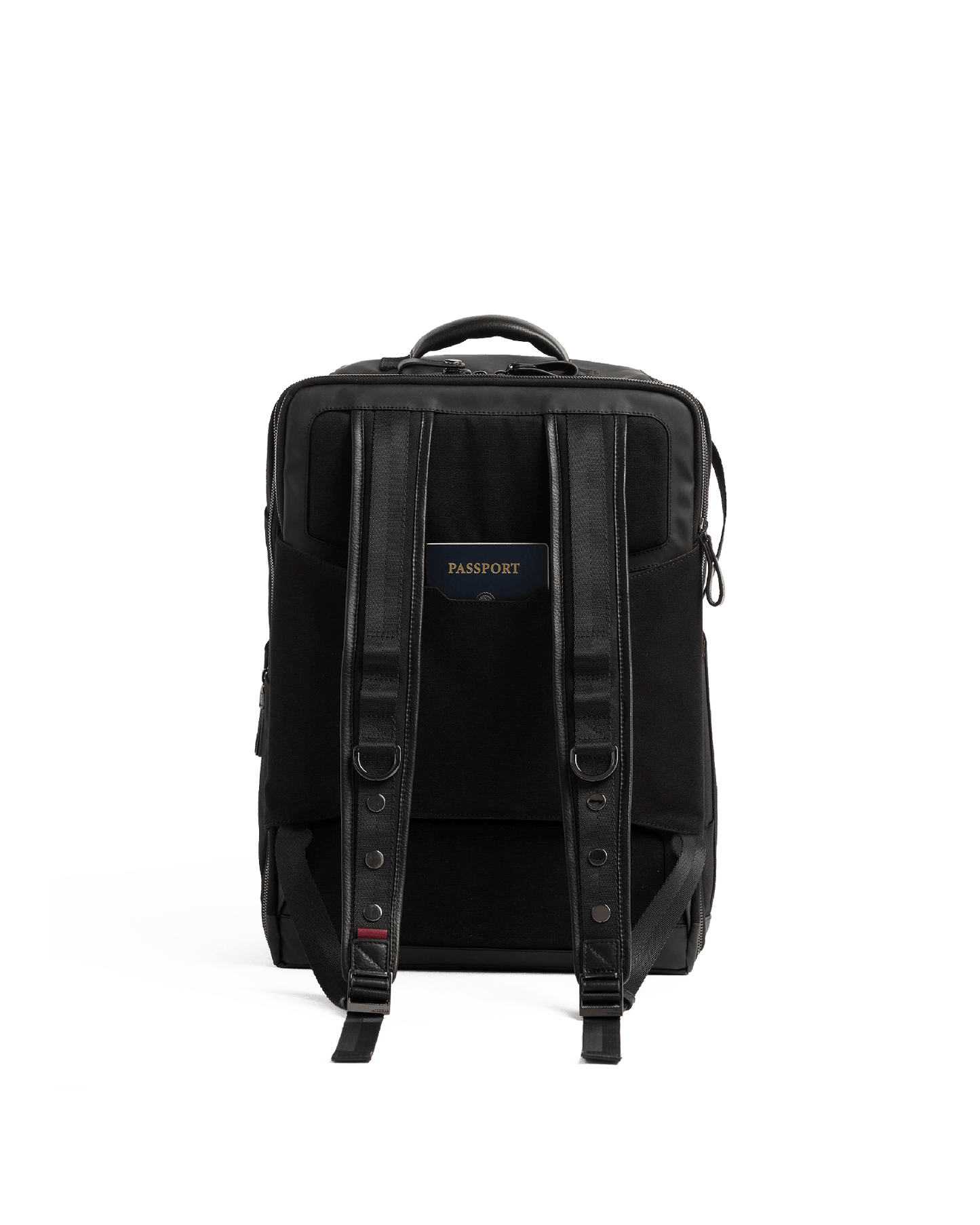 Burbank-Backpack-Black-Nylon-Back-View