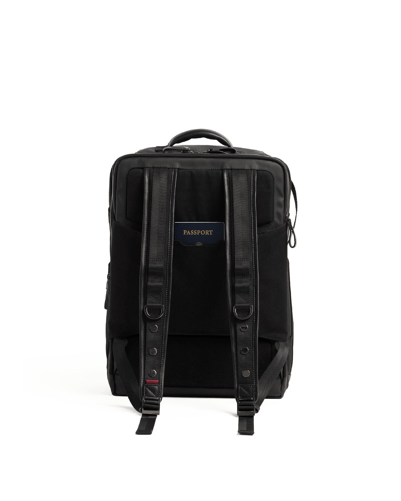 Burbank-Backpack-Black-Nylon-Back-View