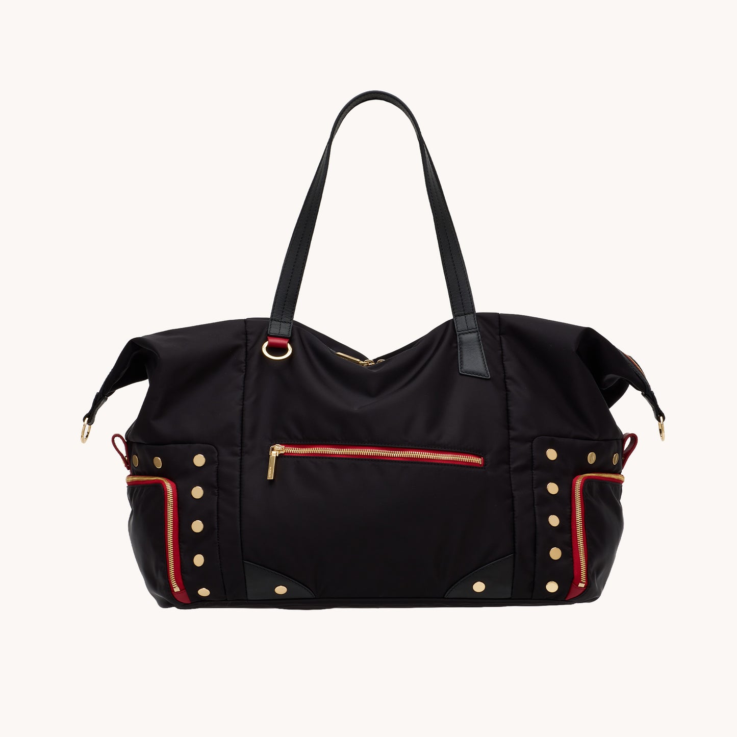 Ivy-Weekender-Black-Nylon-G-Red-Zip-Crossbody-View